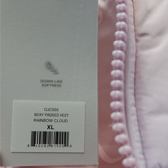 Juicy Couture Womens XL Rainbow Cloud Puffer Vest Boxy Zip Jacket Y2K Revival - Picture 11 of 12